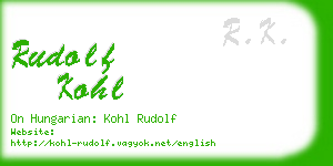 rudolf kohl business card